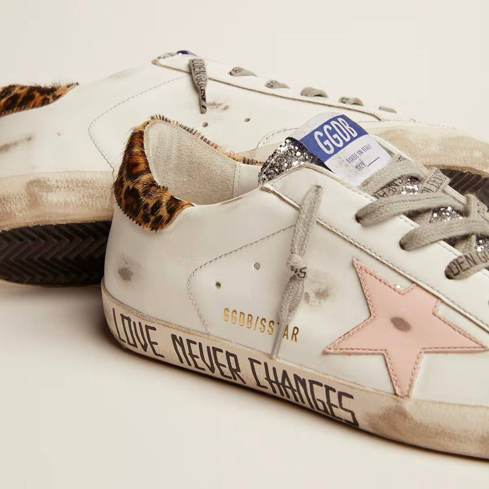 Golden Goose Lace-up flat-bottomed casual round-toed board (Women's)