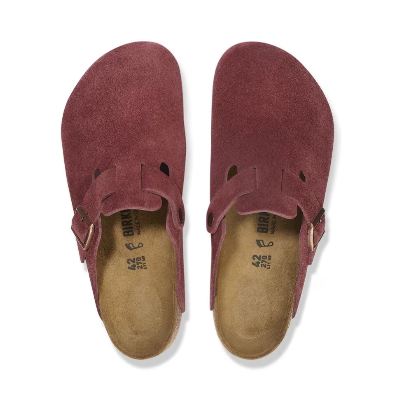 BirkenStock Boston Suede Leather - Zinfandel