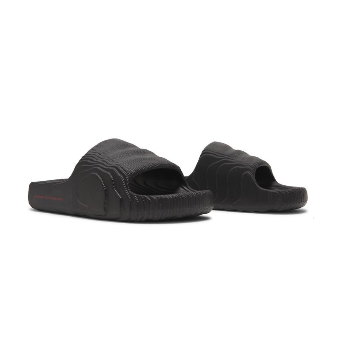 Adidas Adilette 22 Slides 'Black Scarlet'