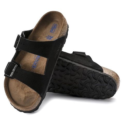 BirkenStock Arizona Soft FootbedSuede Leather - Black