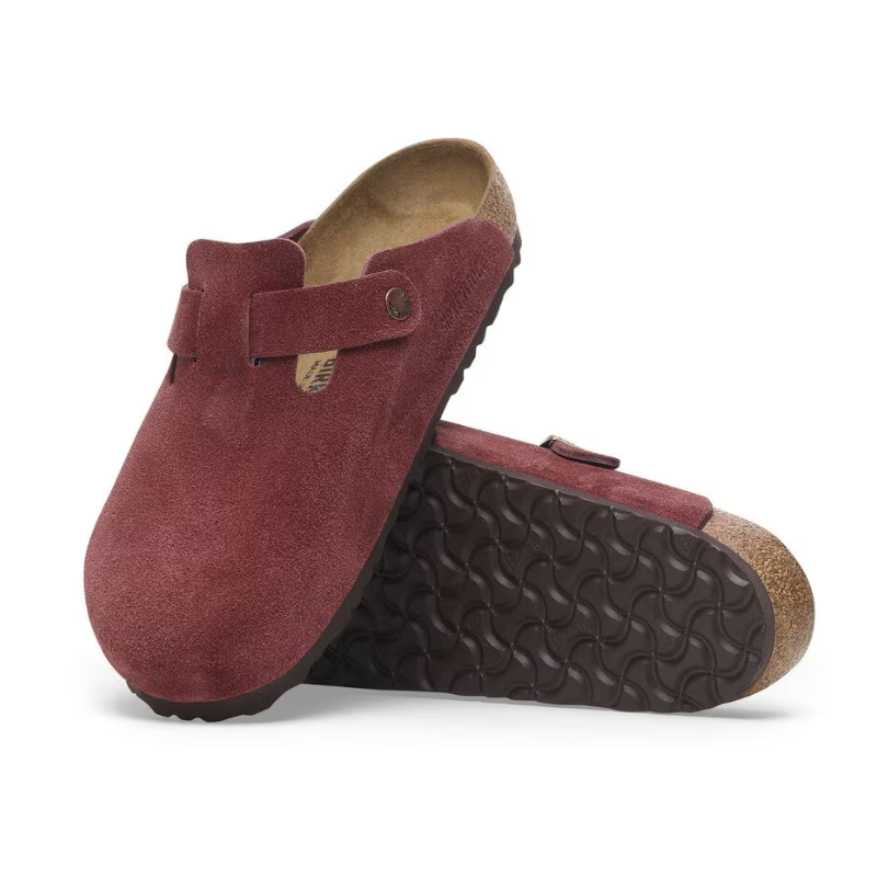 BirkenStock Boston Suede Leather - Zinfandel