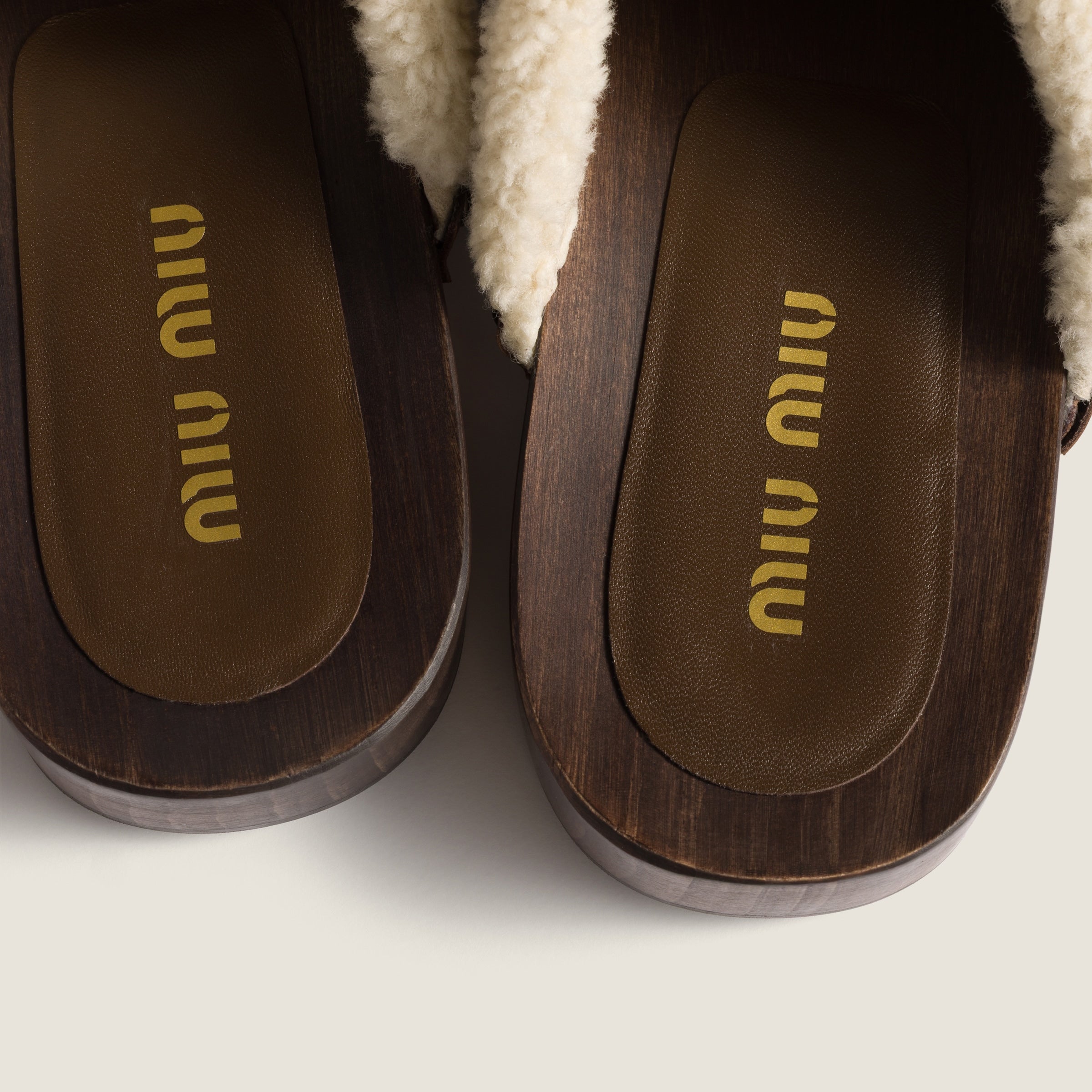 Miu Miu Suede clogs 'Cocoa Brown'