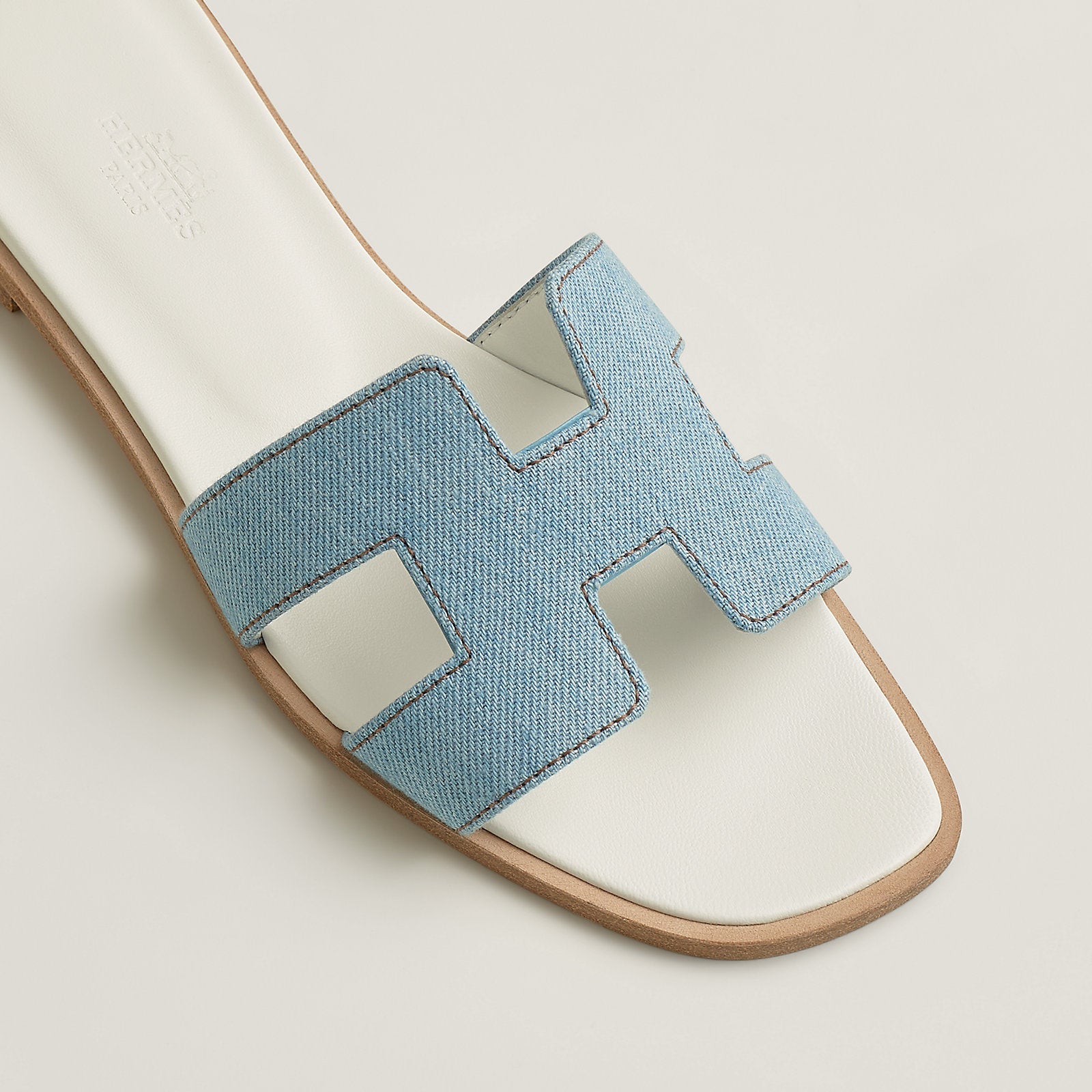 Hermès Oran sandal 'bleu clair'