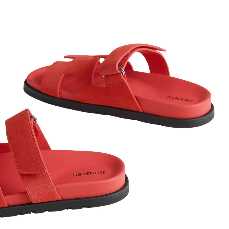 Hermès Chypre sandal 'Rose/Vermillon'