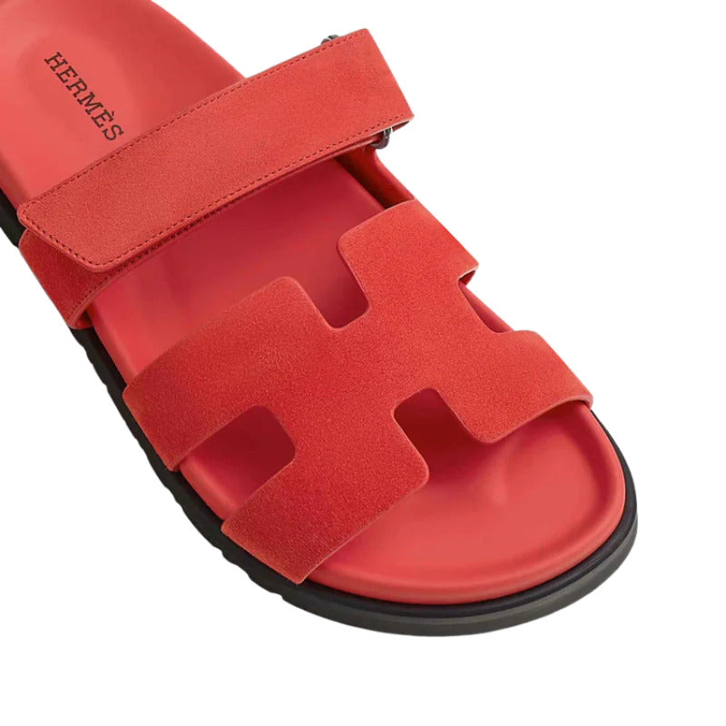 Hermès Chypre sandal 'Rose/Vermillon'