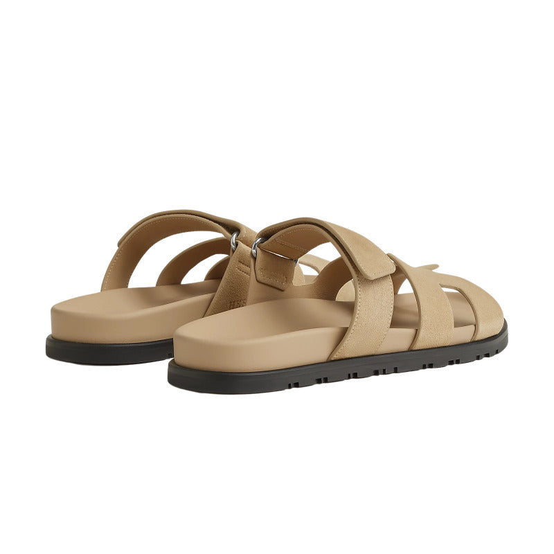 Hermès Chypre Sandals 'Beige Suede'