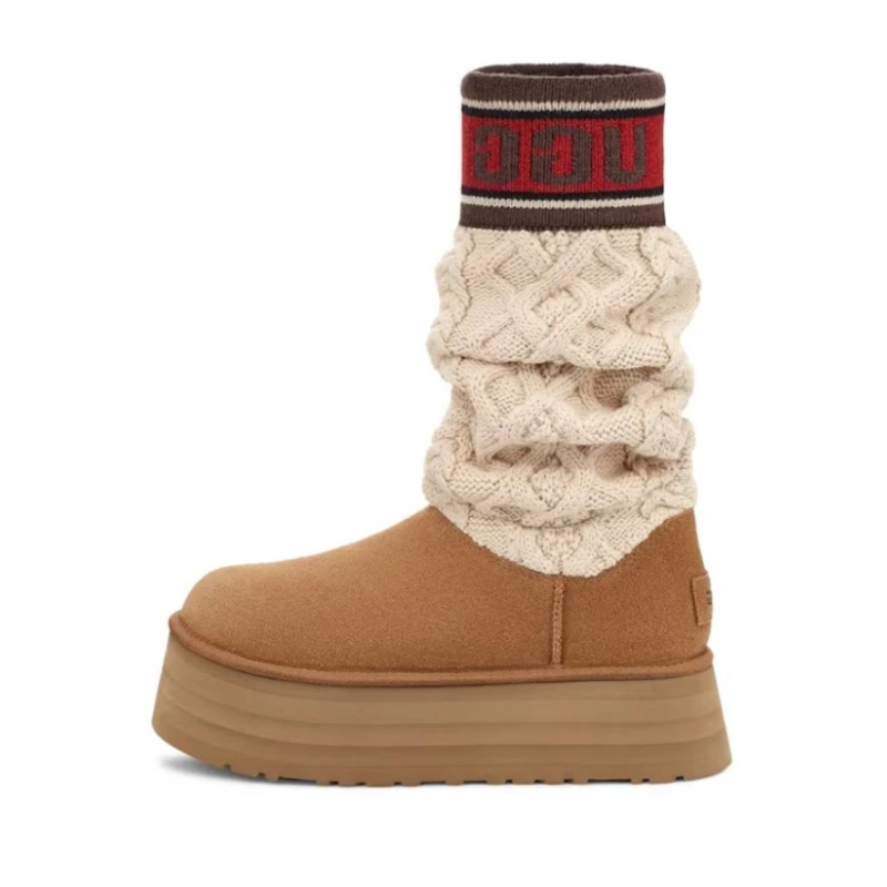 Ugg Classic Sweater Letter Boot 'Chestnut'
